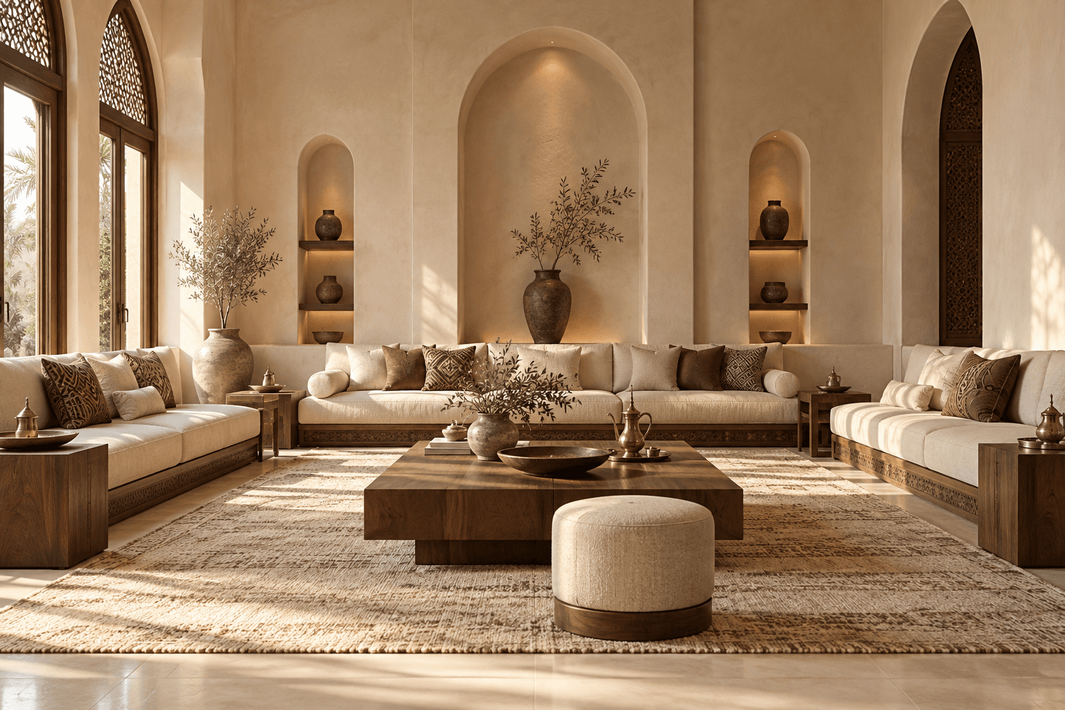 Warm Arabic majlis seating