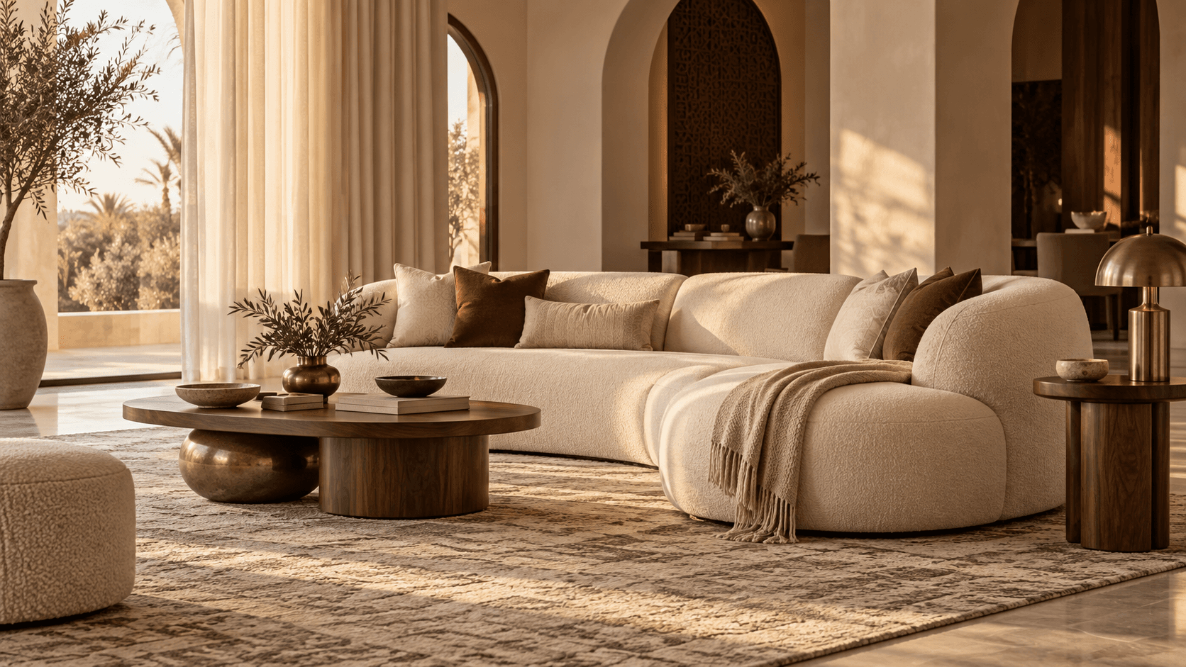 Cream sofa in a refined living room